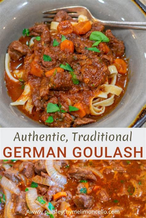 All about senf oder mostrich, the german mustard. AUTHENTIC GERMAN GOULASH - Parsley Thyme & Limoncello | Recipe in 2020 | German food authentic ...