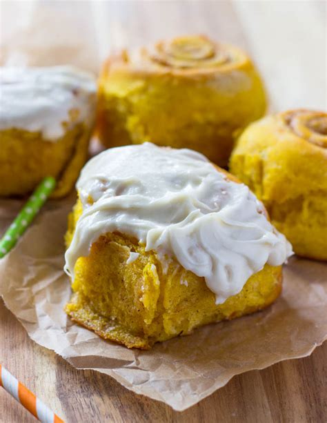 Soft And Fluffy Pumpkin Cinnamon Rolls Gimme Delicious