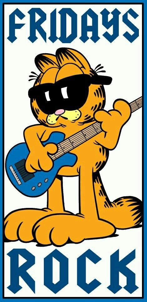 Garfield With Guitar Friday Garfield Cartoon Garfield Pictures Garfield