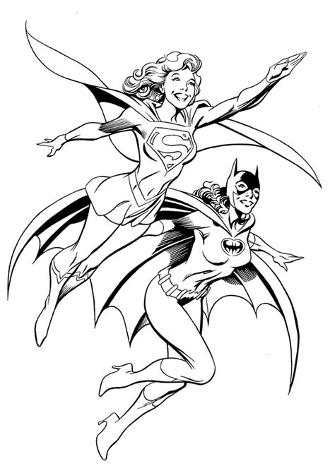 Coloring batman with free batman coloring sheets. Supergirl coloring pages to download and print for free