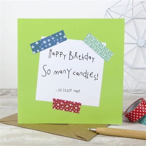 Funny Birthday So Many Candles Birthday Card By Wink Design