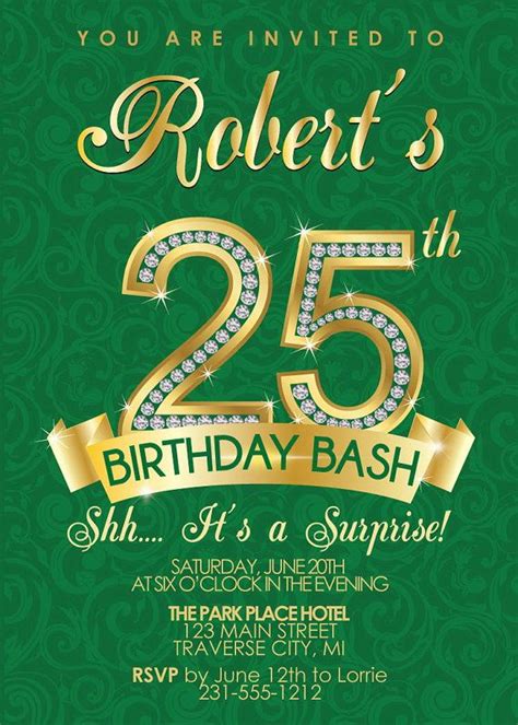 Maybe you would like to learn more about one of these? Silver Age 25th Birthday Invitations - Bagvania FREE ...