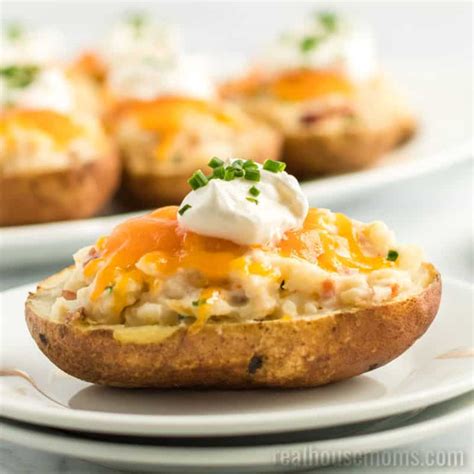 Fully Loaded Twice Baked Potatoes Recipe With Video Real Housemoms