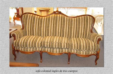 Wir sammeln bis zu 90 anzeigen von hunderten kleinanzeigen portalen für dich! Sofa colonial ingles de tres cuerpos tallado (com imagens ...