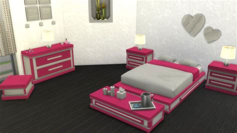 The Sims 4 Bedroom Set New Meshes Sims 4 Bedroom Bedroom Set Sims 4