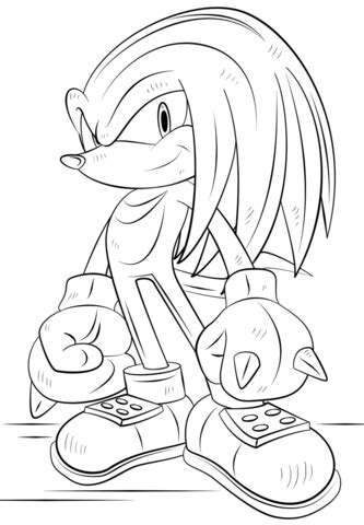 Knuckles is the friendly rival of sonic. Imágenes de Sonic para Colorear | Dibujar e Imprimir
