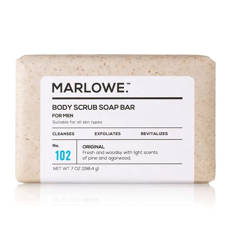 Buy Marlowe No 102 Mens Body Scrub Soap 7 Oz Best Exfoliating Bar