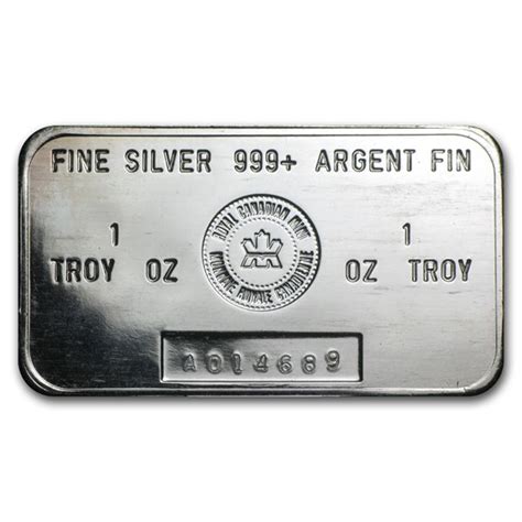 Buy 1 Oz Silver Bar Royal Canadian Mint Apmex