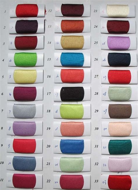 Bride Zilla Satin Fabric Colour Chart Custom Made Wedding Dresses