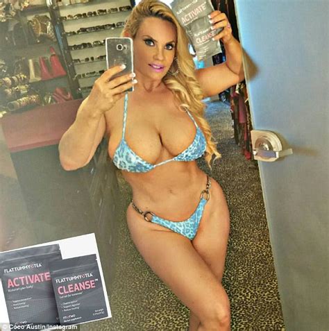 Coco Austin Shows Off Her Toned Midriff And Ample Cleavage In A Blue Bikini On Instagram Daily