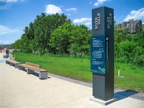 Calgary Riverwalk Urban Pathway Wayfinding On Behance Environmental