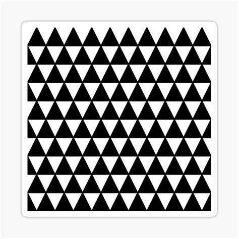 Black And White Triangle Sticker For Sale By Starrylite Redbubble