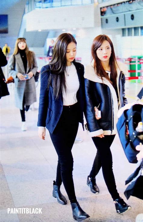 Jan 16, 1996 · jennie is different from the others by her rich style and very elegant appearance. Blackpink-Jisoo-Jennie-Jensoo-winter-Airport-Style-Jeju ...