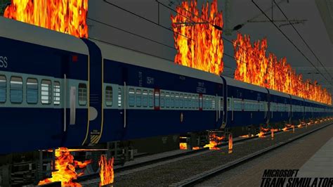 Train Caught Fire And Unstoppable Loco Engine Loco Fire In Train