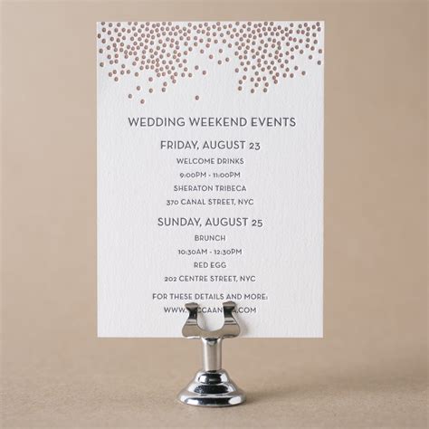Letterpress Wedding Events Cards For Wedding Invitations