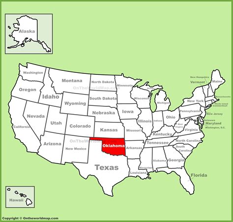 Oklahoma On Us Map