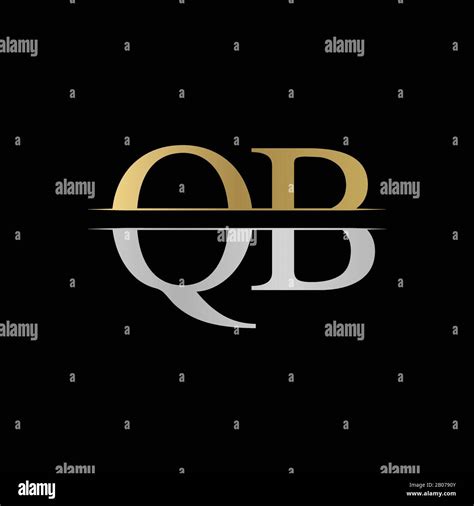 initial monogram letter qb logo design vector template silver and gold qb letter logo design