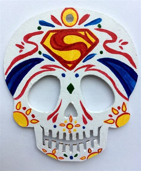Justice League Sugar Skull Charm Superman Or Super Girl My Sugar Skulls