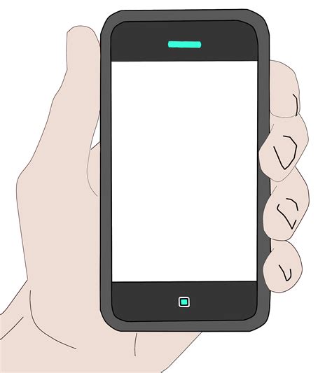 Hand Holding Cell Phone Public Domain Vectors