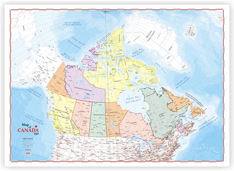 Progeo Map Of Canada 150 Years Birthday Edition Laminated