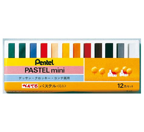 Pentel Soft Pastel Mini Set 12 Color 粉彩 半支裝 12色 文具｜日本和諧粉彩 西洋書法