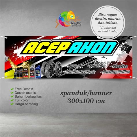 Jual Spanduk Banner Bengkel Motor Racing Keren Shopee Indonesia