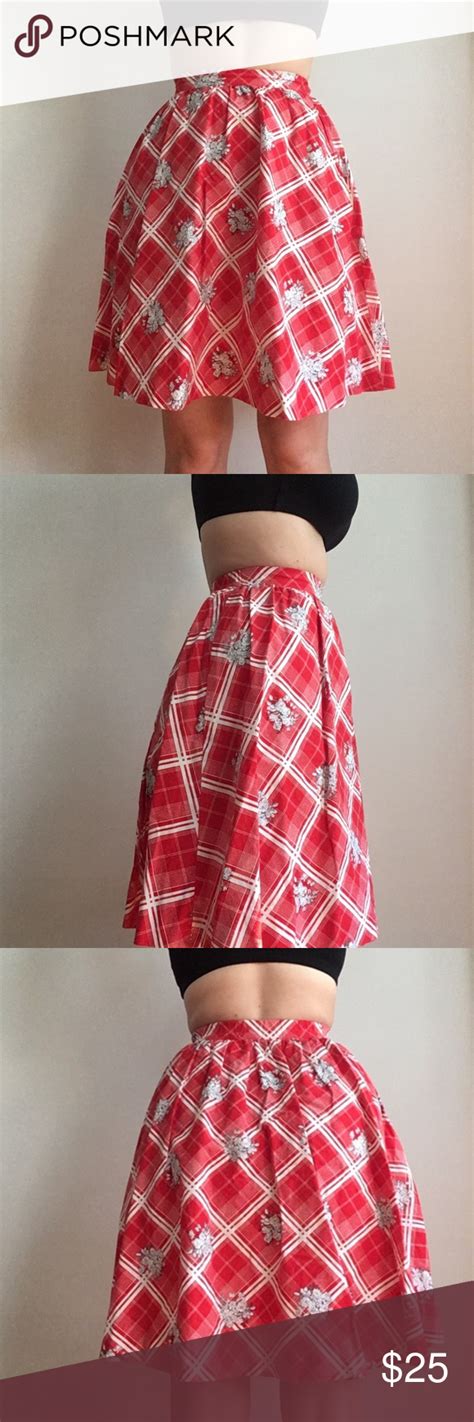 vintage picnic skirt cute picnic skirt printed skirts clothes design