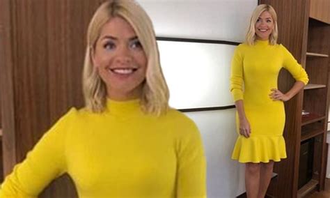 Holly Willoughbys Fans Praise Yellow Dress On This Morning Daily Mail Online