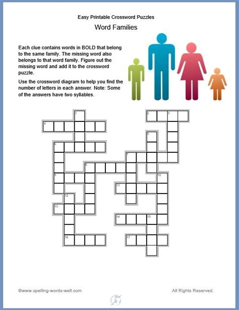 Easy Printable Crossword Puzzles For All Ages Crossword Puzzles