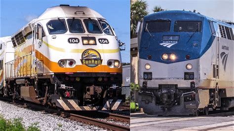 Sunrail And Amtrak Trains In Kissimmee Fl Youtube