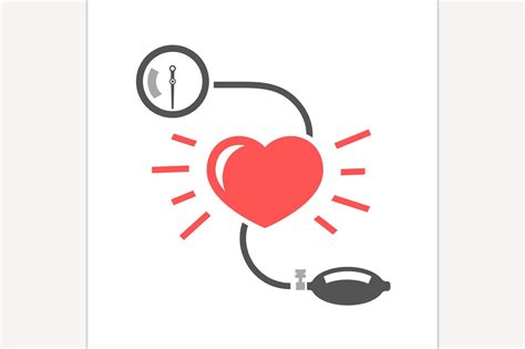 Blood Pressure Logo Illustrations Creative Market