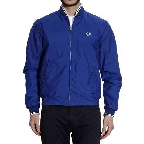 Fred Perry Outlet Bomber Nylon Royal Blue Jacket Fred Perry 3073