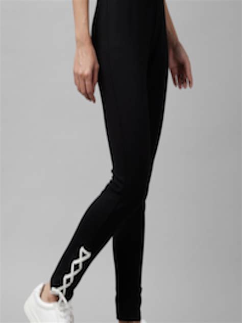Buy Kassually Women Black Solid Slim Fit Treggings Jeggings For Women 12570158 Myntra