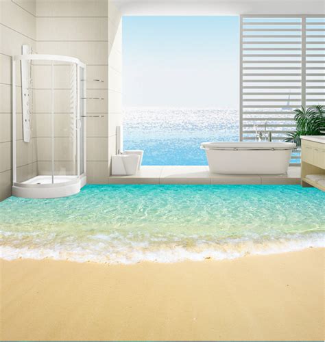 3d Boundless Sea 161 Floor Mural Self Adhesive Sticker Bathroom Non Sl