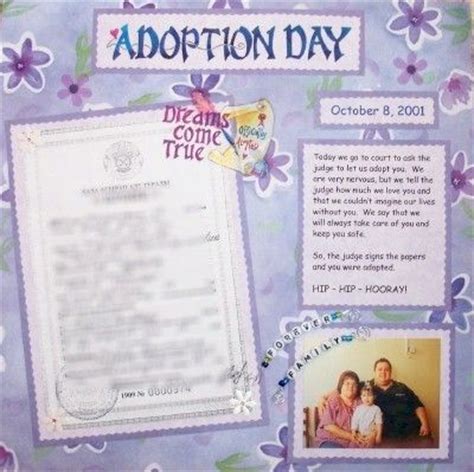 Adoption days are momentous occasions for the parents, the kids, and the rest of the family and friends. Adoption Day | Lifebook Ideas | Pinterest