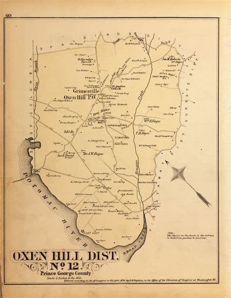 Oxen Hill District No 12 Hensons Creek Fort Foot Notley Hall Etc