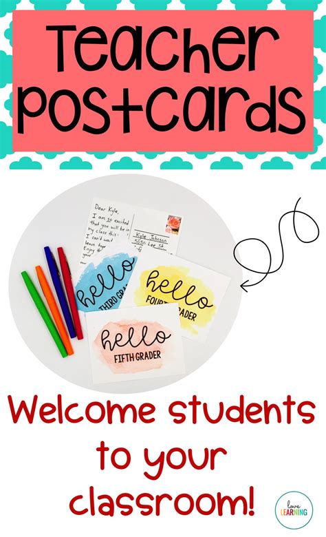 Welcome Postcards For Back To School Welcome Students Teacher