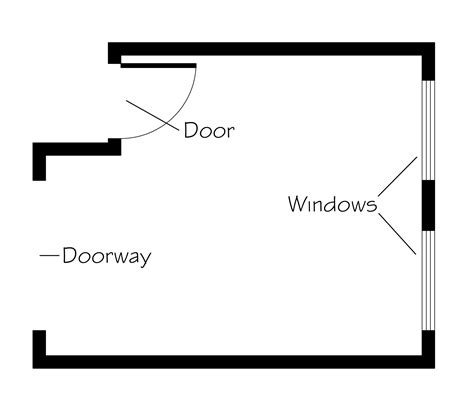 How To Draw Windows And Doors In A Floor Plan With Dimensions