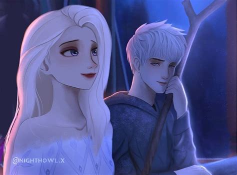 Elsa And Jack Frost Fan Art By Nighthowlx Instagram Jelsa