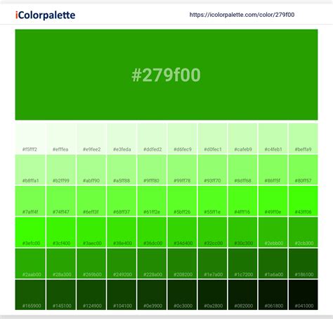 Pantone 2424 C Color | Hex color Code #279F00 information | Hsl | Rgb ...