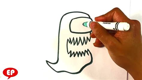 Cómo Dibujar Among Us Fantasma Impostor