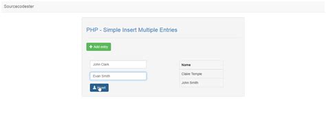 Php Simple Insert Multiple Entries Sourcecodester