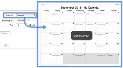 What Are My Options For Calendar Print Layouts Support Portal