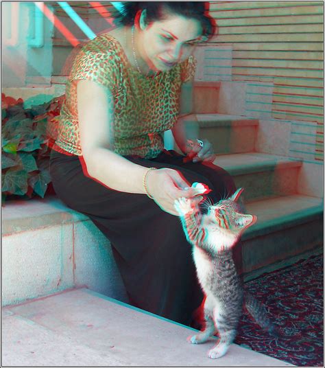 Kitty 3d Anaglyph You Need Redcyan Glasses A Photo On Flickriver