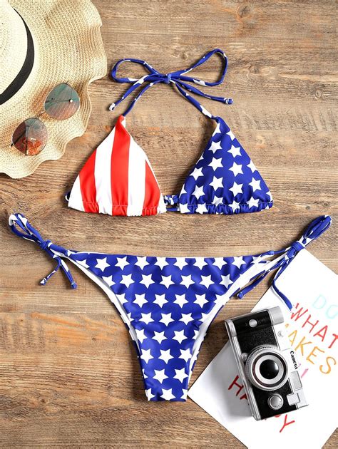 American Flag Bikini Set Hot Sex Picture