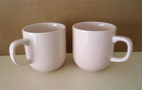 Pink Stoneware Coffee Mugs Cups Set Of Two Japan By Manyamoonsvintage