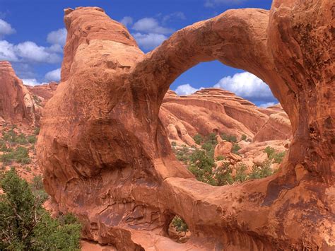 Landscapes Desert Usa Arches National Park Utah Arches