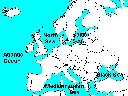 Printable blank map of the oceans world not labeled for continents colorful continents map labeled powerpoint slideegg. Europe on emaze