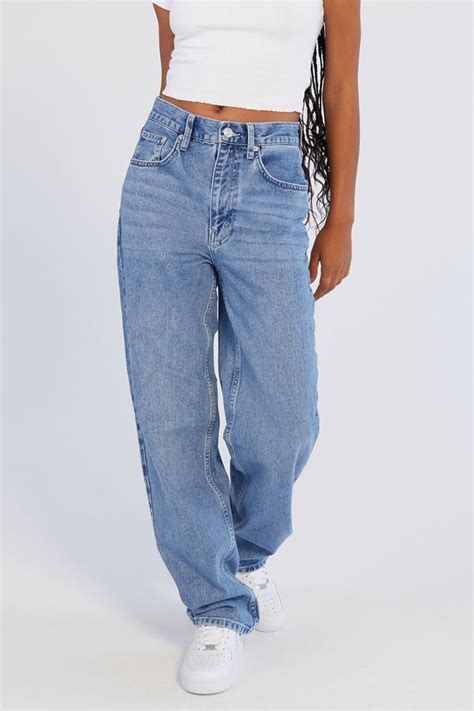 Bdg High Waisted Baggy Jean Medium Wash Urban Outfitters High