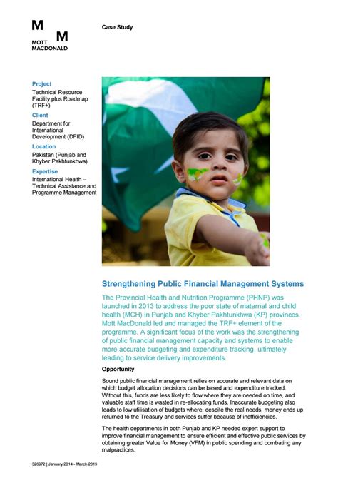 Public financial management is the administration of funds used to deliver public services. Strengthening Public Financial Management Systems by ...